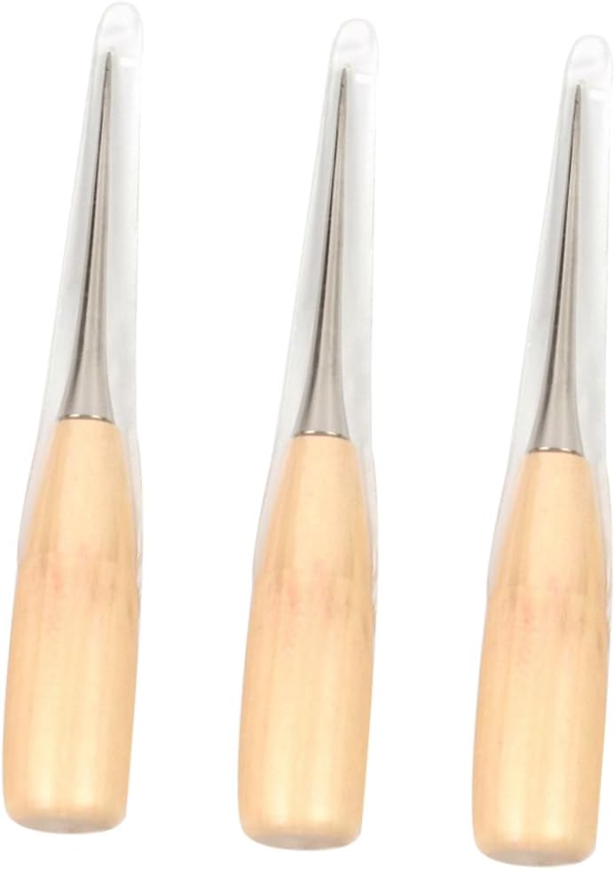 PLAFOPE 3pcs Sewing Tools Kit Round Hole Awl for Quilting Binding and Craft Projects