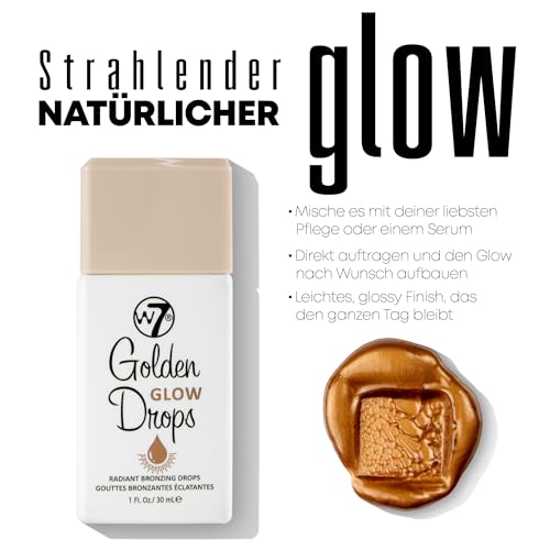 W7 Golden Glow Drops - Flüssige bronzing drops für makellose Haut und ein strahlendes Finish - Flüssiger Bronzer