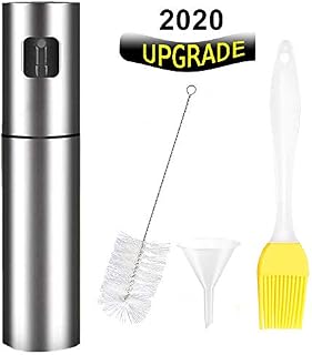 Upgraded Olive Oil Sprayer,Stainless Steel Oil Dispenser Spray Bottle for Kitchen Vinegar Spraying