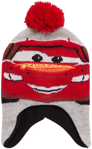 Disney Boys' Winter Hat - 2 Pack Lightning Mcqueen Pom Pom Beanie Or Mickey Mouse Hat (4-7), Size Age 4-7, Lightning Mcqueen #TOP5