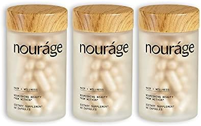 Nouráge Daily Hair Growth Supplement for Women & Men/3 Month Supply 180 Count/All-Natural Ingredient/Clinically Proven to Support Healthy Hair Growth/Healthier Hair, Stronger Nails, & Glowing Skin