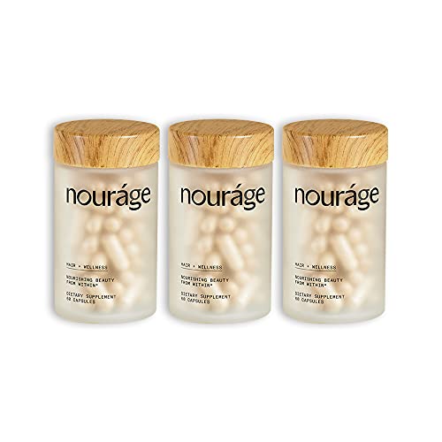 NourÃ¡ge Daily Hair Growth Supplement for Women & Men/3 Month Supply 180 Count/All-Natural Ingredient/Clinically Proven to Support Healthy Hair Growth/Healthier Hair, Stronger Nails, & Glowing Skin