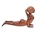 NOVICA Brown Natural Grain Suar Human Figure Meditation Sculpture, 6.25