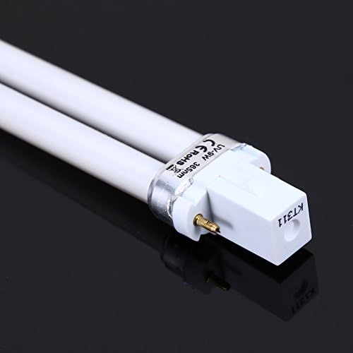 Tbest Lampadina Led,9W 365Nm Rohs,U Shaped Bulb G23 Warm White,Tube 365Nm Bulb,Nailstar Replacement 9W Nail Light Bulbs Lamp Tube for Nail Art Dryer