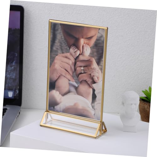 Porte menu acrylique transparent x6 avec support vertical de table pour documents - 2