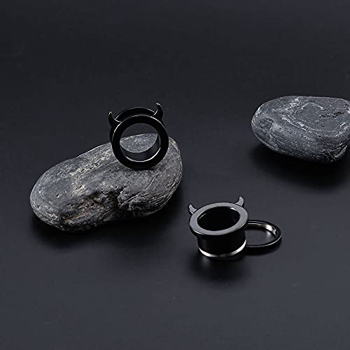 Cooear AS8404H-8 1 Pair Flesh Ear Gauges Piercing Plugs Tunnels Evil Style Earrings Stretchers Expander Men Women Gift Body Jewelry. thumb #2