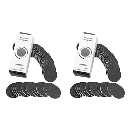 12個の交換用サンドペーパーディスクパッド電動フットファイル用カルスリムーバーペディキュアツール