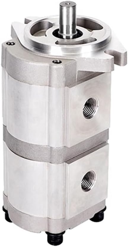 ATO Hydraulic Tandem Gear Pump, Clockwise Rotary, 2-Stage Hydraulic Gear Pump, Double Gear 14.3/10.9 GPM, High Pressure Hydraulic Pump for Industrial, Agricultural, Construction Equipment