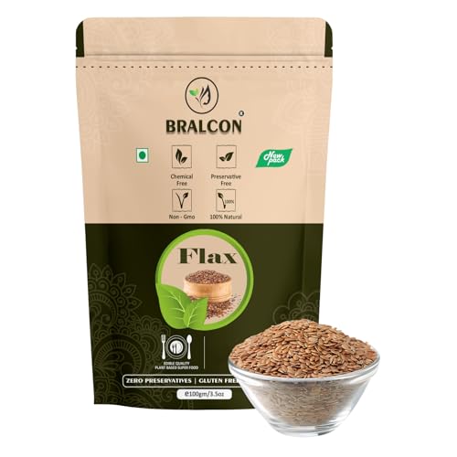 Image of BRALCON Seeds Combo of Chia, Watermelon, Pumpkin, Sunflower, Flax Seeds - 500g (5 x 100g Each Pack) | Unroasted Mix Seeds for eating with Omega 3 and rich in Fiber, Protein for Weight Loss