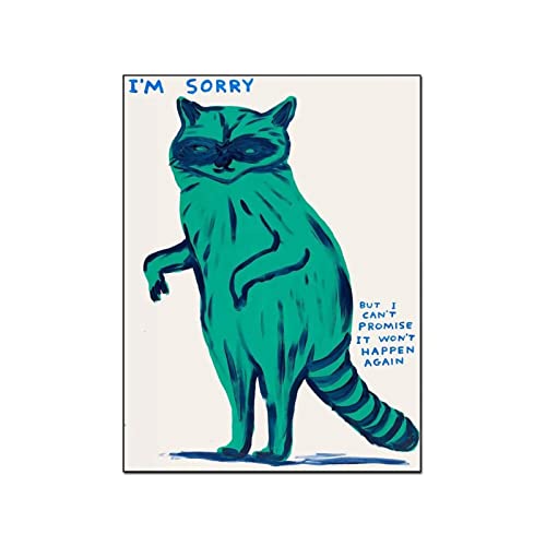 Tomart David Shrigley Famous Paintings Poster Humor Art Canvas Print Gift (13) Canvas Painting Posters And Prints Wall Art Pictures For Living Room Bedroom Decor 24X32Inch(60X80Cm) Unframe-Style #TOP13