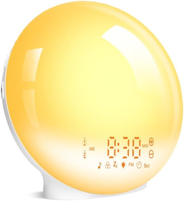 Togaga Light Alarm Clock, Daylight Alarm Clock, Sunrise Sunset