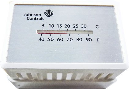 Johnson Controls T-4000-3140 White Plastic Cover with Thermometer