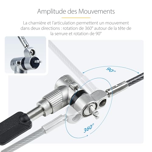 Cadenas de sécurité StarTech.com Universel 2m 25pcs Clé Maîtresse - vue 6