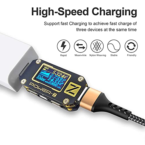 RAVIAD Multi Charger Cable, 3 in 1 Charger Cable [1.2M] Multiple USB Cable Nylon Braided with Micro USB Type C Lightning Cable Connector for iPhone, Android Samsung Galaxy, Huawei, Oneplus, LG - Image 3