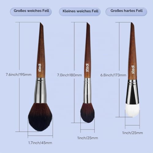 stedi Modell Reinigungsbürste Kit, Modell Hobby Making Tools, 2 Weiche und 1 Steife Figur Duster Bürste, Modell Staubbürste für Statuen, Gundam, Waage Militär Hobby Handwerk