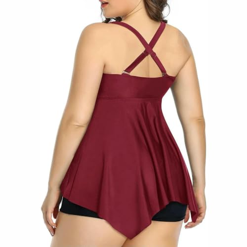 Bañador cómodo de cintura alta XL para curvas bikini negro moldeador 3