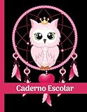 Caderno Escolar Ca&Atilde;&sect;a Sonhos: Caderno A4 Pautado | Especial para Jovens e Adultos Disl&Atilde;&copy;xicos (Dyslexic Friendly) | Interior Colorido | 80 P&Atilde;&iexcl;ginas ... (21,59 x 27,94 cm) (Portuguese Edition)