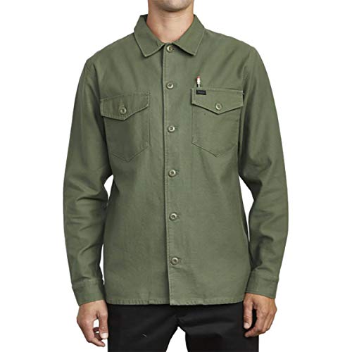 Surchemise RVCA Fubar pour homme en vert Sequoia taille S