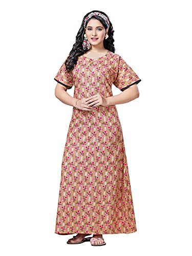Image of PNAEONG Women Cotton Maxi Sleepwear