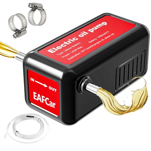 EAFCar Electric Oil Extraction Pump 21V 140W Battery Powered Diesel Fluid Transfer Pump with Overload Protection Engine Oil Change Scavenge Suction Extractor with Tubes