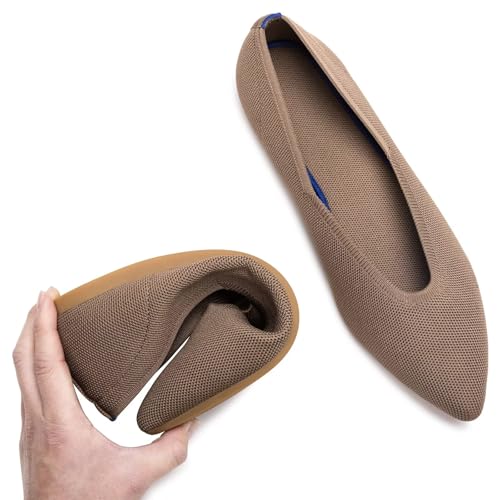 Image of Frank Mully Womens Pointed Toe Flats Knit Dress Shoes Comfort Women Shoes Softable