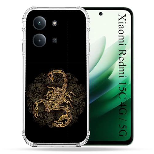 Coque renforcée Xiaomi Redmi 15C 4G antichoc motif scorpion fresque