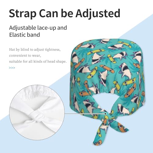 Image of Breathable Working Cap with Adjustable Sweatband Scrub Cap for Men /Women