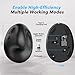 Left Handed Ergonomic Mouse Jiggler,Vertical Wireless & Rechargeable,2.4G USB Carpal Tunnel Lefty Mice with Undetectable Random Movement Keeps PC Laptop Awake-Black