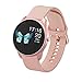GUHUIHE Smart Watch, Rastreador de Fitness con Saturación de Oxígeno Satchen y Monitor de Ritmo cardíaco, Reloj de Cardio Impermeable IP68 para Mujeres Hombres, Rosa
