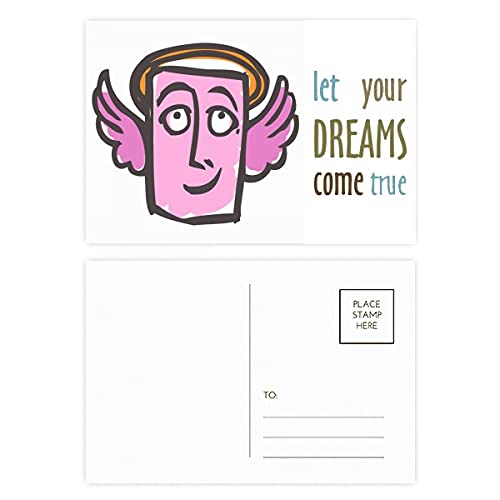 Juego de tarjetas de agradecimiento Angel Face Sketch: Happy Dream Come True (20 uds)
