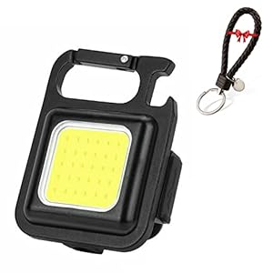 Satohom Portachiavi Luce LED Mini Torcia Portachiavi 500 Lumen Luce Impermeabile COB Piccole Torce Ricaricabile 500 mAh Luce Tasca Apribottiglie Apribottiglie