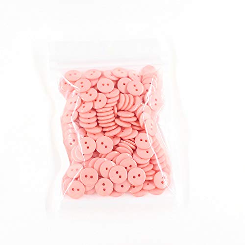 20Mm Plastic Button Pink Sewing Buttons 2 Hole Resin Buttons For Children’s Diy Handmade Scrapbook Decoration 0.79 Inch Replacement Buttons For Repair Coat Blazer Pack Of 100Pcs Leekayer #TOP3