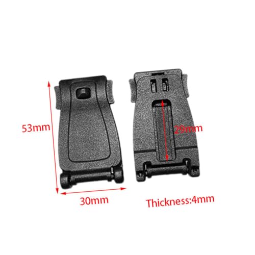 Hebillas POM negras para mochila y clips de plástico resistentes UKCOCO 2