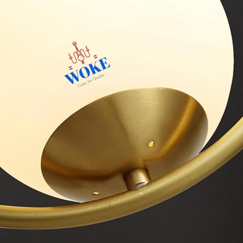 Image of WOKE Light Frosted Glass Globe Shade Contemporary Wall Mounted Light Fixture for Home Decor Bathroom Bedroom Hallway Living Room(Bulb not Included) 876815