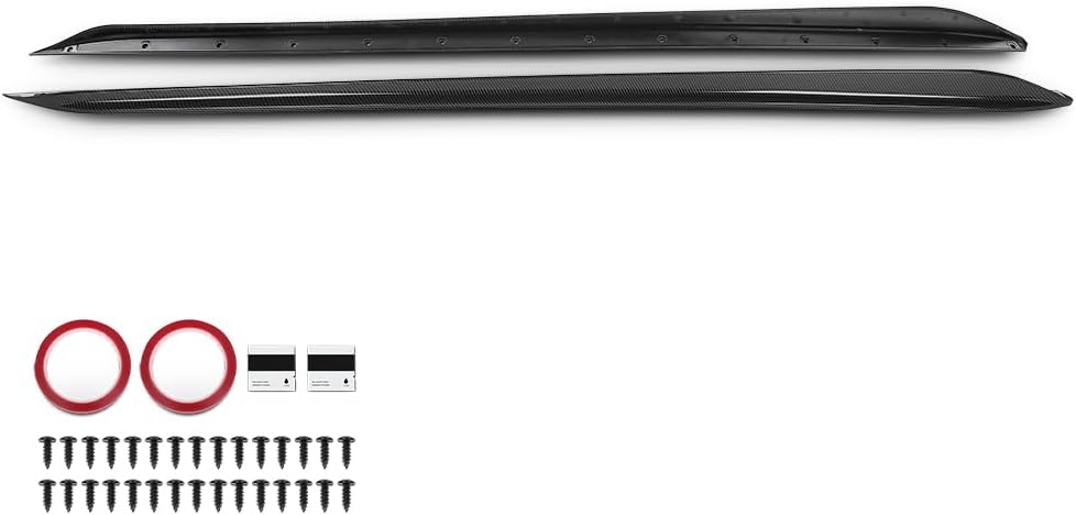 PIT66 Side Skirts Body Kit Compatible with BMW G20 3-Series All Trims Models Only 2019 2020 2021 2022 2023 2PCS Carbon Fiber Black