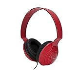 TDK MP100 - Auriculares de diadema cerrados, rojo
