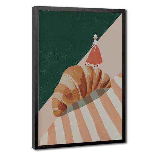 Poster Croissant Surreal Patisserie Art Cuisine Impression Toile 50x75cm