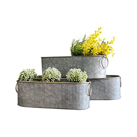 Dipamkar Vintage Galvanized Garden Trough Planters Cover