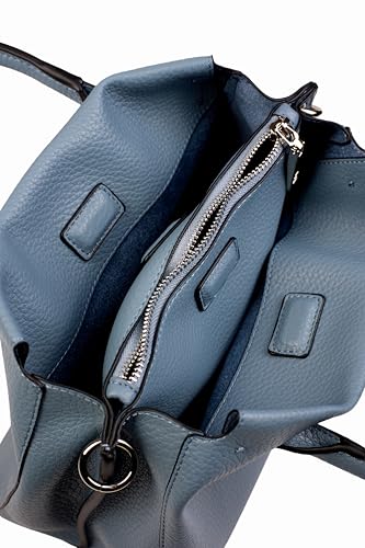 Cabas ERMANNO FIRENZE Medium Tote Aria Jeans en denim bleu