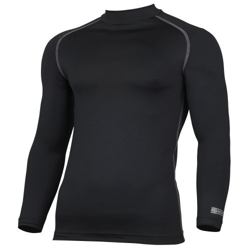 T-Shirt Base Layer Homme Rhino Noir idéal pour le running hivernal