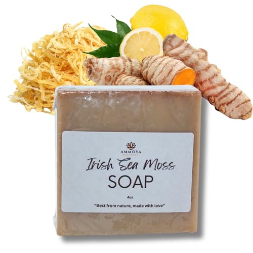 Sea Moss & Turmeric Soap – Natural Face and Body Bar, Handmade So...