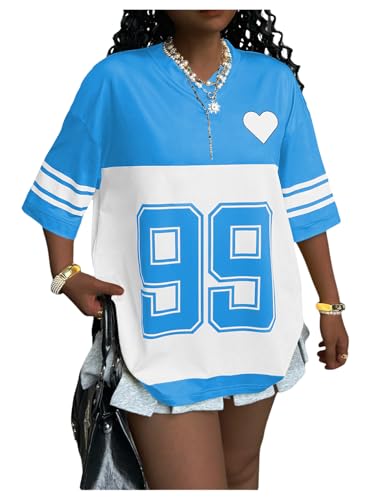 SOLY HUX Women's Y2k Jamaica Jersey Shirt Number Graphic Tees V