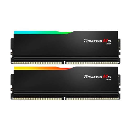 Image of G.SKILL Ripjaws M5 RGB (Intel XMP) 32GB (2 x 16GB) DDR5 5200MHz CL40-40-40-83 1.10V Desktop Memory RAM - F5-5200J4040A16GX2-RM5RK (Black)