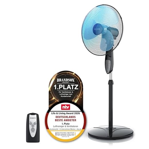 DieseRC 433Mhz Universal DC 12V 1CH Drahtloser Fernbedienungsschalter RF-Relais-Empfängermodul mit 1 Sendern, EV1527 Lerncode DIY-Fernbedienung 2 Brandson - Standventilator mit Fernbedienung Standlüfter - Ventilator höhenverstellbarer Standfuß - Neigungswinkel verstellbar - 50W - 3 verschiedene Geschwindigkeitsstufen - Oszillationsfunktion 80°