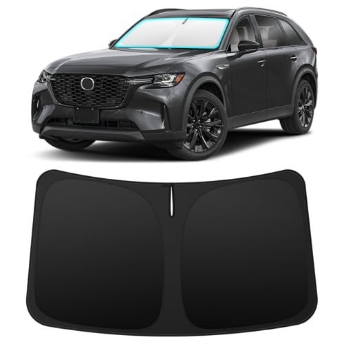 Image of INSAUTO Custom Fit Windshield Sun Shade for Mazda CX90 CX-90 2024-2026 | Foldable Front Window Sunshade Car Accessories, UV & Heat Reflector, Keeps Interior Cool, Includes Storage Bag