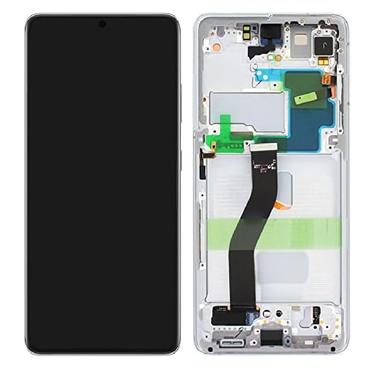 Tela sensível ao toque de substituição de 6,8 polegadas original para Samsung Galaxy S21 Ultra LCD G998U1 G998W G998B G998B/DS S21Ultra 5G (com moldura prateada + capa traseira prata)