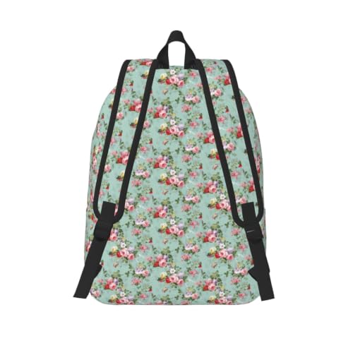 Mochila de gran capacidad CHAbu Peony con lona resistente para libros 3