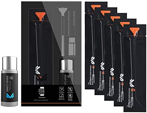 VSGO VS-S03E Full Frame Camera Sensor Cleaning Kit Compatible for Sony Nikon Canon FF CCD CMOS Clean 12pcs Sensor Cleaning Swab and 10ml Cleaner …