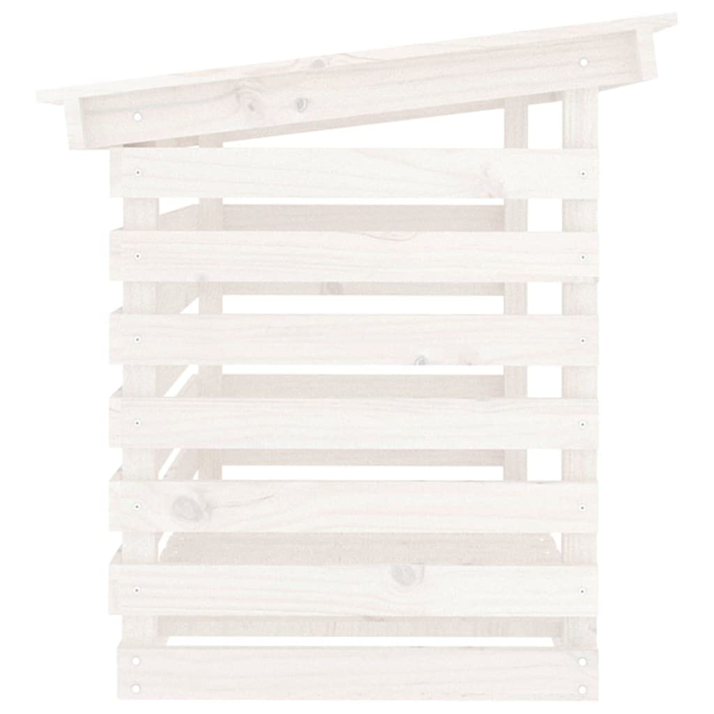 Generico Portalegna Bianco 108x73x79 cm in Legno Massello di Pino,Casa e Giardino,Accessori caminetti e stufe a Legna,Accessori per Porta legna-822228