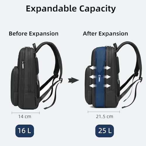 Image of Arctic Hunter 25L Expandable Laptop Backpack for Men | Slim Office Business Backpack for 15.6 Inch Laptop | Water Resistant Travel & Daily Commute Bag